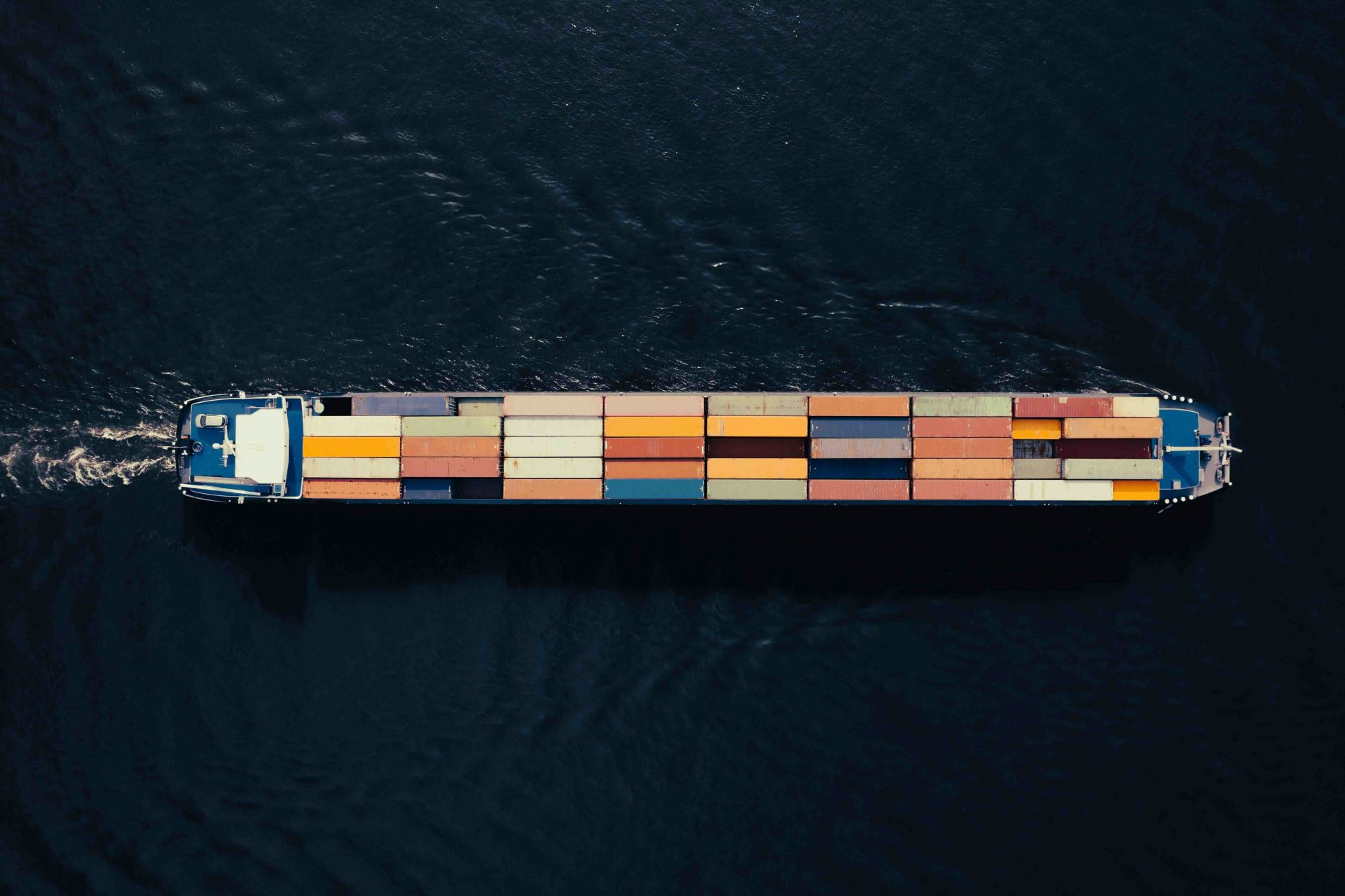 a large container ship in a body of water